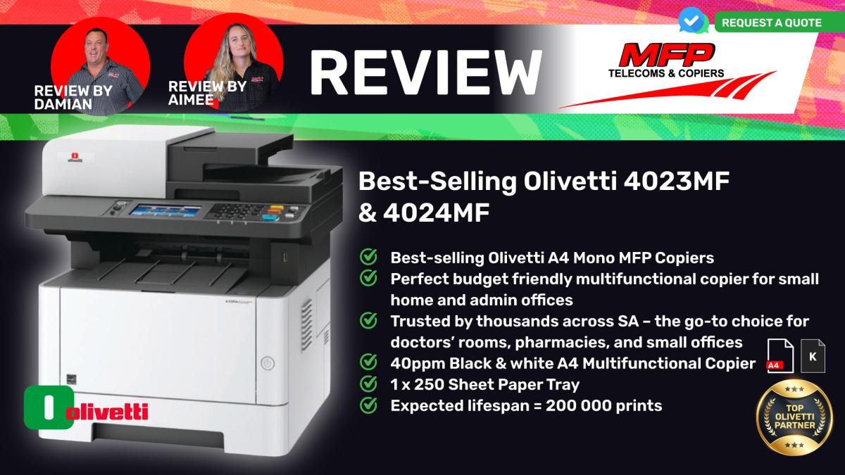 Olivetti 4023MF - Youtube Review