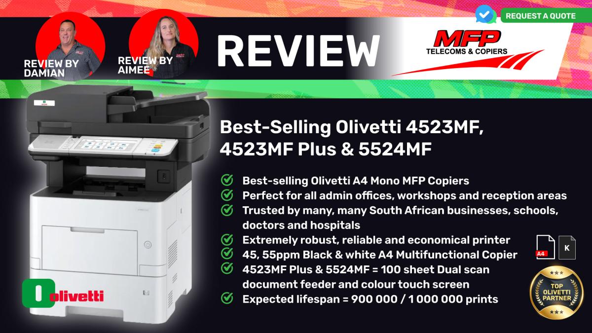 Olivetti 4524MF Plus - Youtube Review